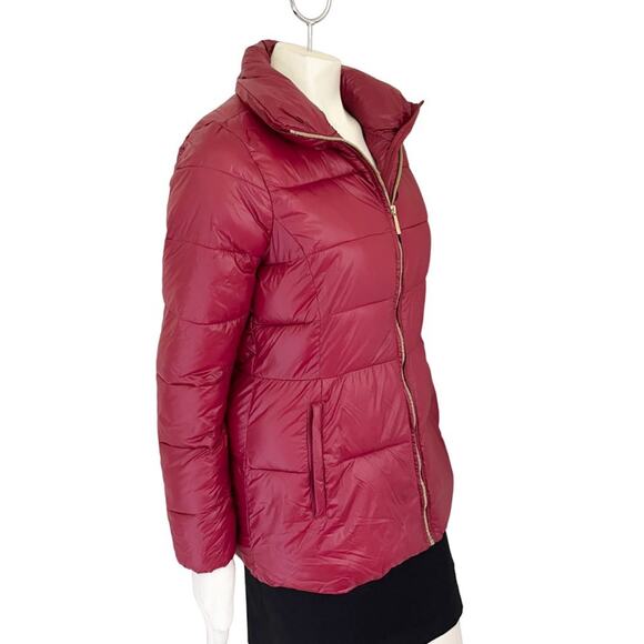 NEW MICHAEL KORS Down Filled Puffer Jacket in Red with Gold hardware SZ M - Picture 5 of 13